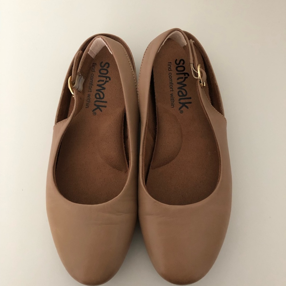 Tan Softwalk Flats size 7